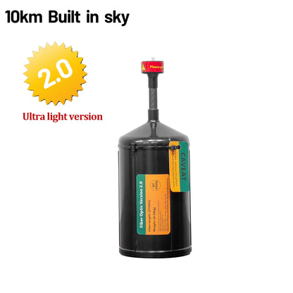 FPV Fiber Optic Module Relay Extender, 0.5mm Canister 1KM/2KM/3KM/5KM/10KM Anti‑Interference Image/Data for RC Drones