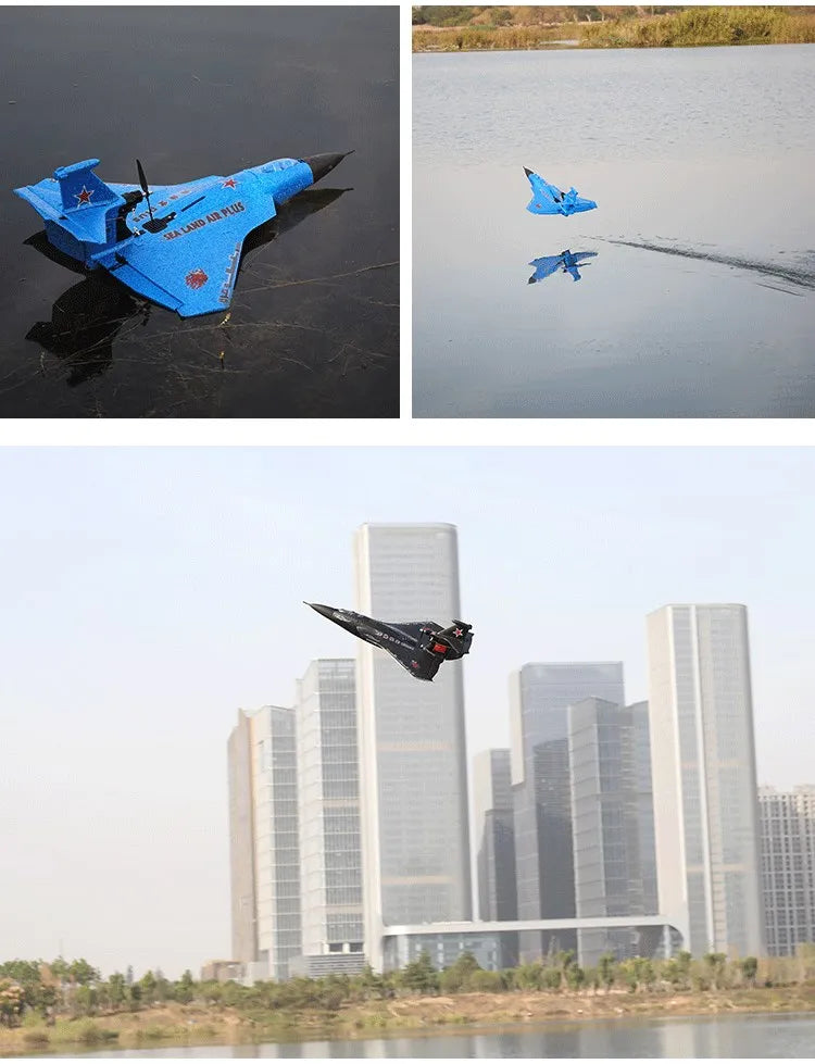 3 in 1 Large RC Glider Plane with 3 modes of play: water mode
