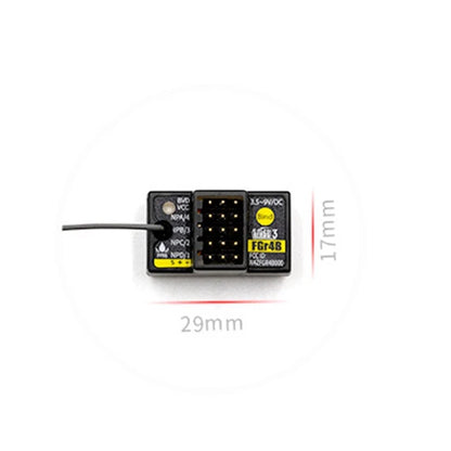 FlySky FGr4B 2.4G 4CH Receiver - Single Antenna Two-Way Receiver Support All AFHDS3 Transmitters For Racing Car / Speed Boat Rc Parts