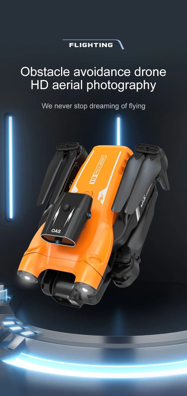 S17 Drone - New four axis UAV Aerial Photography 8K HD Drone Obstacle Avoidance Remote Control UAV ESC Lens Children's Toys XMAS Gift 12 S17 Drone, drone hd aerial photography dream of flying oas 1