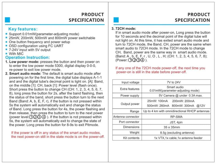 TCMMRC TS215 Rc Drone, the default is smart audio mode after power-on is still in the state before power-off
