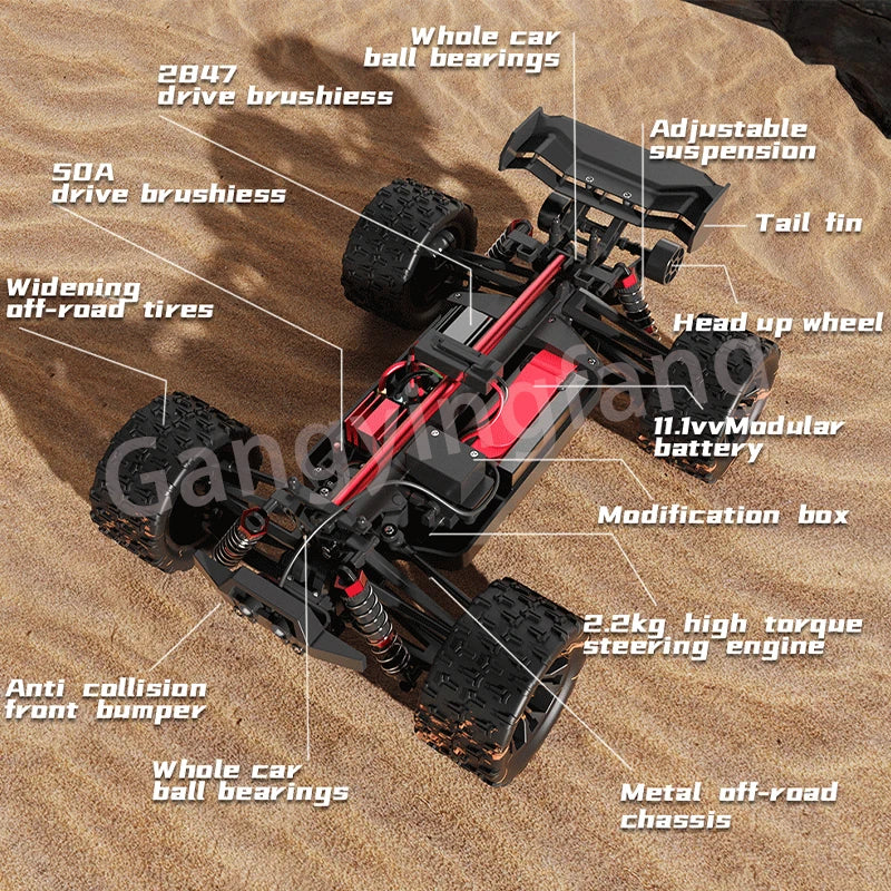 TSRC 9522 / 9522 Pro 1:16 Samochód RC 4WD Szybka Terenówka 85KM/H Bezszczotkowy lub 50KM/H Szczotkowy Monster Truck