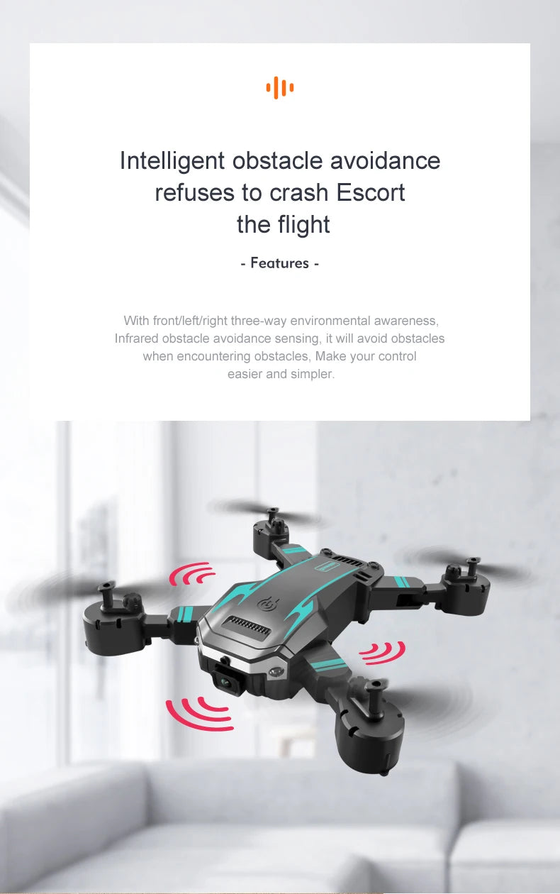 KBDFA G6 Pro GPS Drone, Intelligent obstacle avoidance with infrared sensing for crash-free control and ease.