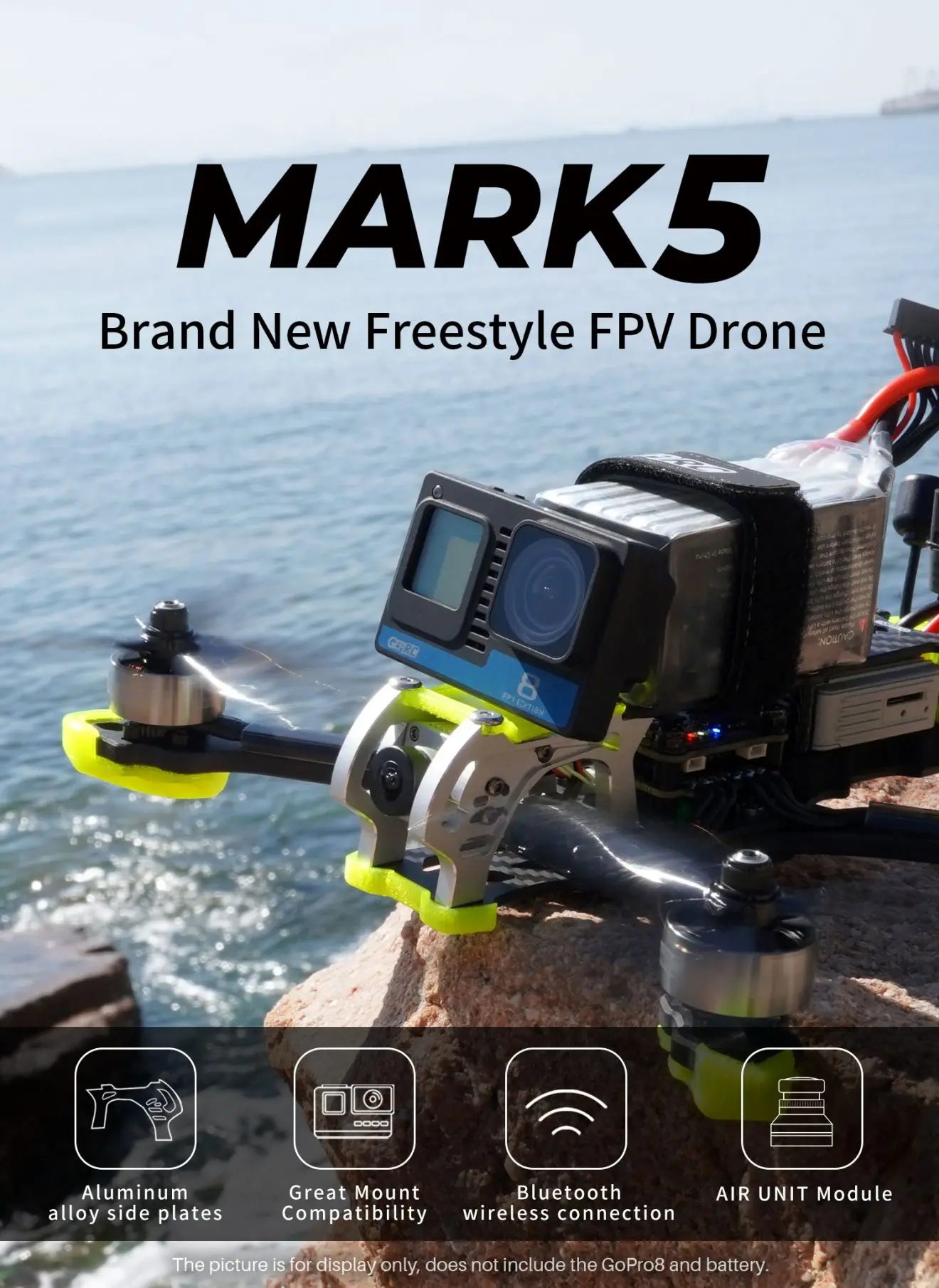 MARK5 HD AVATAR Freestyle FPV Drone, MARKS Brand New Freestyle FPV Drone 7 DooO Aluminum Great Mount