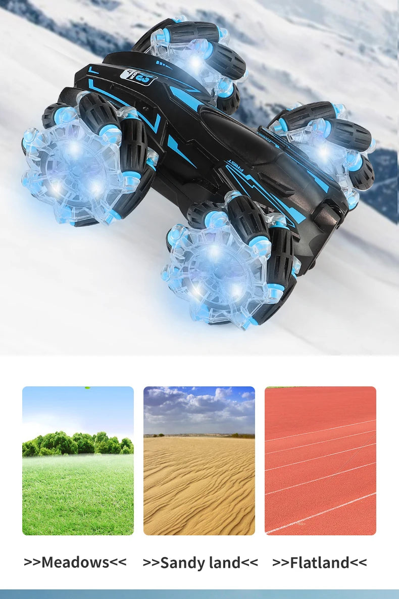 4WD RC Car Drift Stunt Car, >>Meadows >>Sandy land >>Flatland