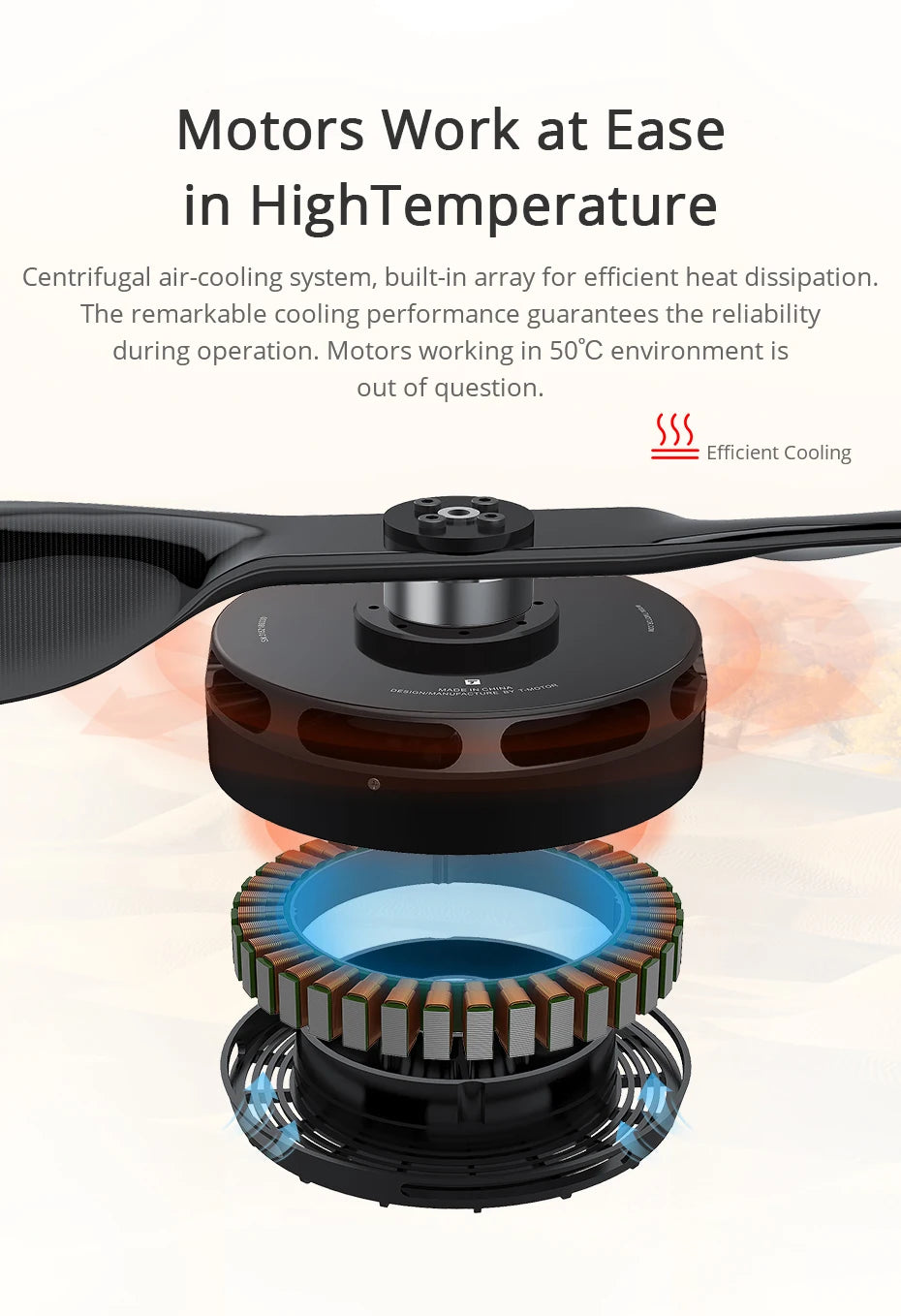 T-MOTOR, 5S6 Efficient Cooling Snionnap 457t