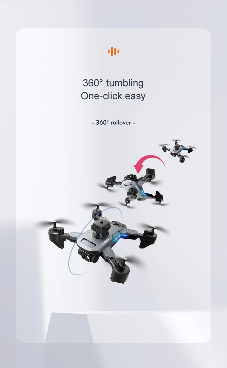 S7 Pro Drone - 4K Dual Camera Wifi FPV 2.4G Folding Quadcopter RC Helicopter Toy Gifts 33 S7 Pro Drone, 3600 tumbling one-click easy 3608 roll