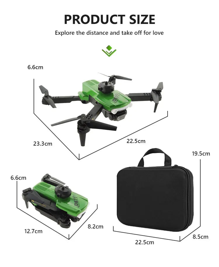 CONUSEA 0677 Drone -  4k Drones with Dual camera, CONUSEA 0677 Drone, product size explore the distance and take off for love 6.6cm