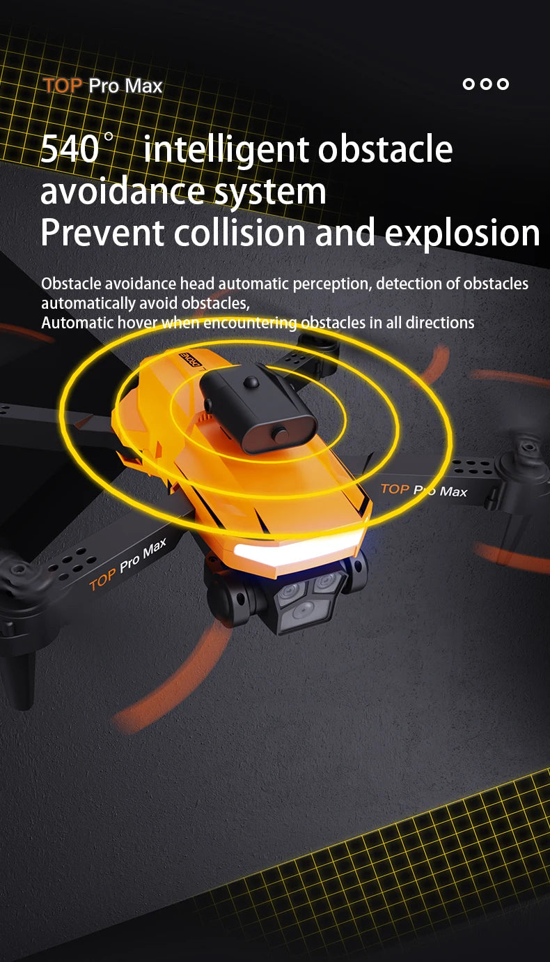 P18 Drone, TOP Pro Max 000 540 intelligent obstacle avoidance system Prevent collision and explosion . detection