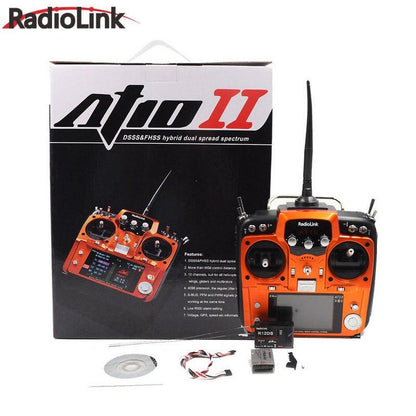 RadioLink AT10 II 2.4Ghz 12CH Transmitter With R12DS Receiver PRM-01 Voltage Return Module Battery for RC Quadcopter Fixed Wing - RCDrone