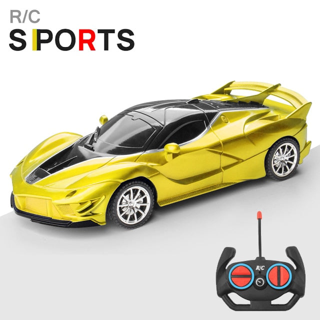 1/18 आरसी कार एलईडी लाइट 2.4जी रेडियो रिमोट कंट्रोल स्पोर्ट्स कारें - बच्चों के रेसिंग हाई स्पीड ड्राइव वाहन ड्रिफ्ट लड़कों लड़कियों के खिलौने के लिए