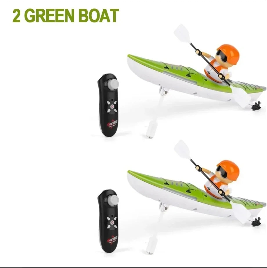 HC-810 RC Boat RTR, 2.4G 4CH, 15km/h, Brushed Motor, LED Lights, 360-degree Driving, Dual-Mode Paddle/Propulsion, Waterproof, 30m Range