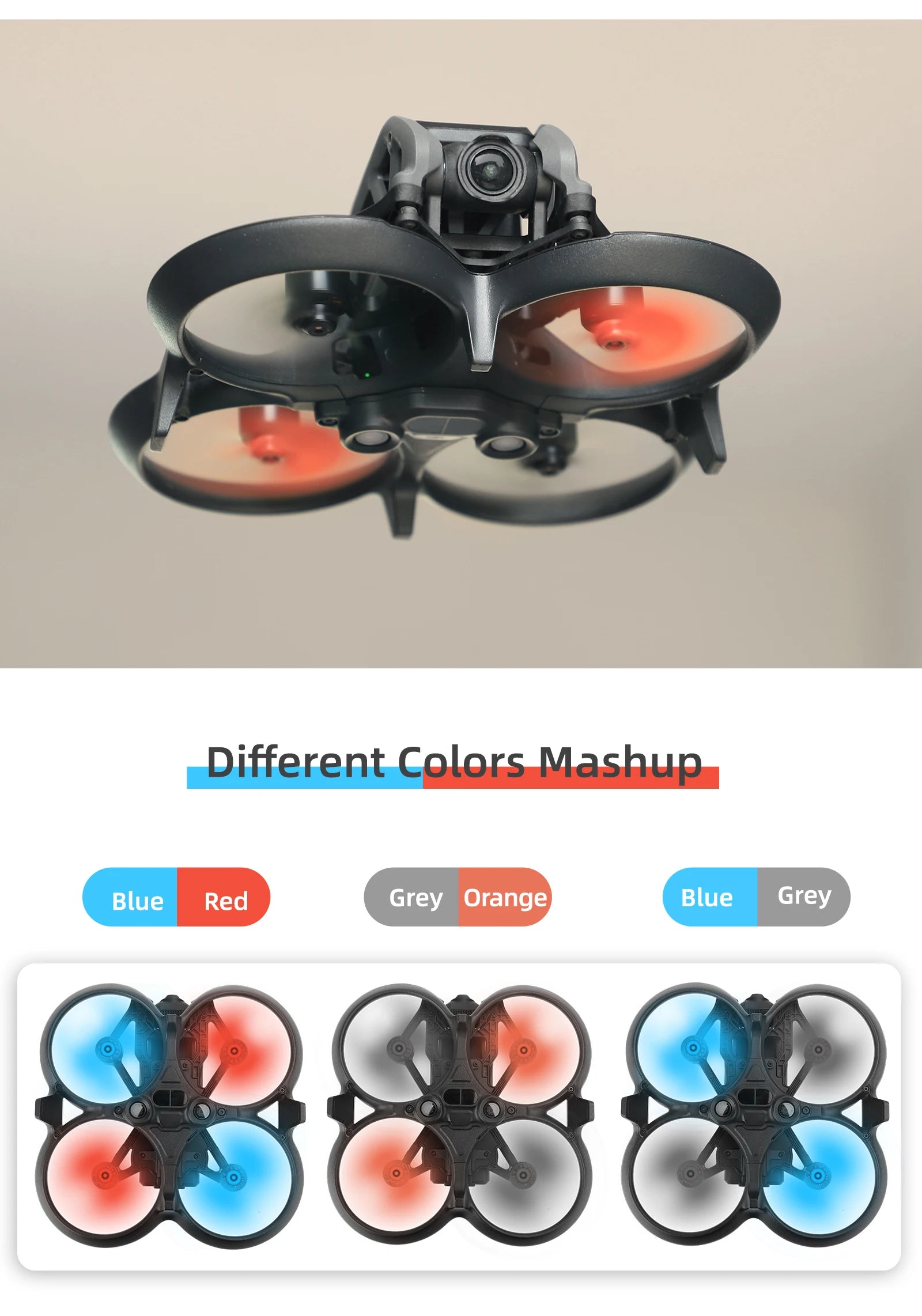 Different Colors Mashup Blue Red Grey Orange Blue