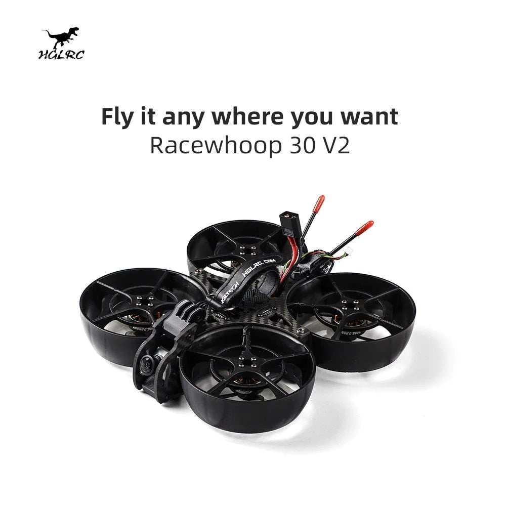 HGLRC Racewhoop30 V2 - FPV Racing Drone Analog Version 6S 2006 2800KV Caddx Ratel 2 3inch Zeus F722 28A For RC FPV Freestyle Drone