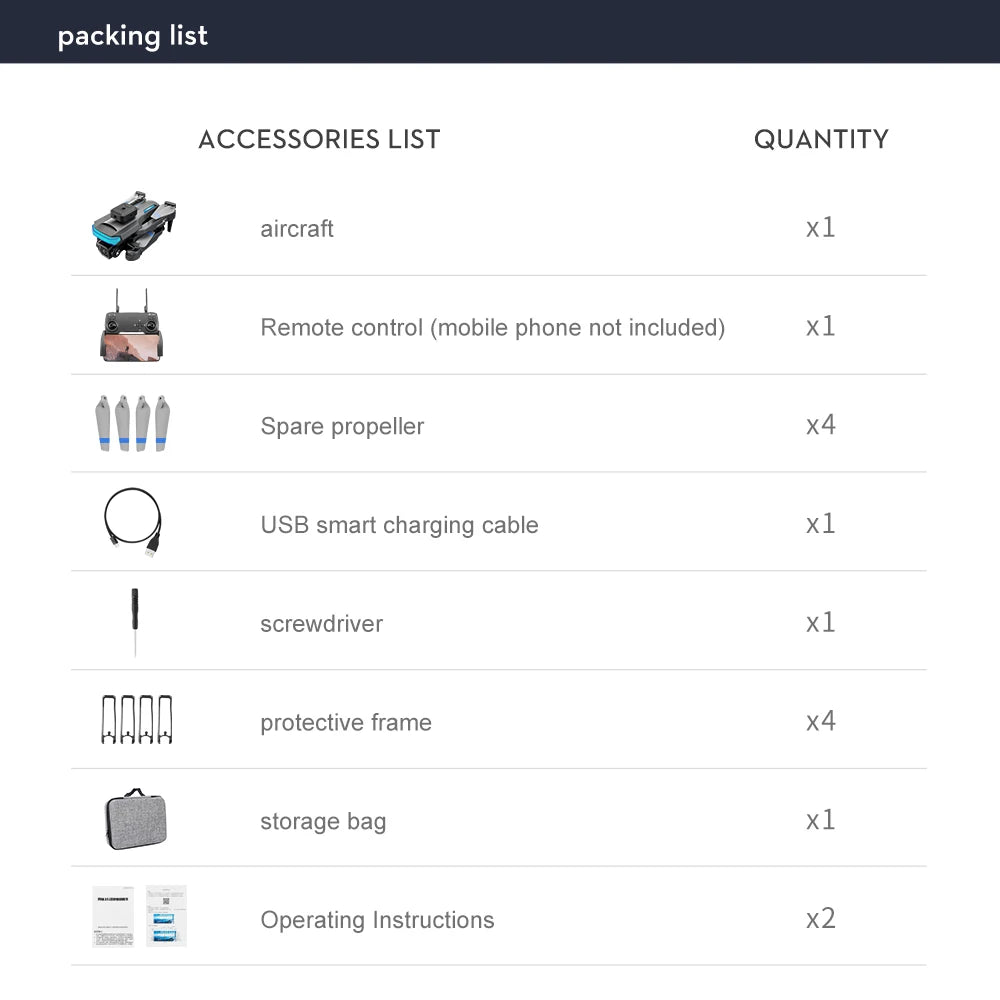 LSRC XT5 Mini Drone - 2024 New 4K Dual Camera Four Side Obstacle Avoidance Optical Flow Positioning Foldable Quadcopter Toys Gifts 37 LSRC XT5 Mini Drone, packing list quantity aircraft xl spare propeller x4 us