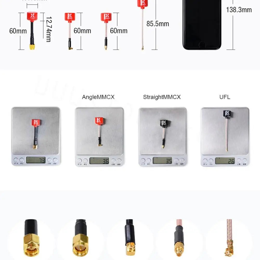 2pcs Foxeer Lollipop 2 5.8G Super Mini FPV Antenna 2.5Dbi RHCP UFL/MMCX for RC FPV Racing Drone Multirotor 10 MMCX StraightMMCX UFL 36 26.Smm 60mm 6 60mm