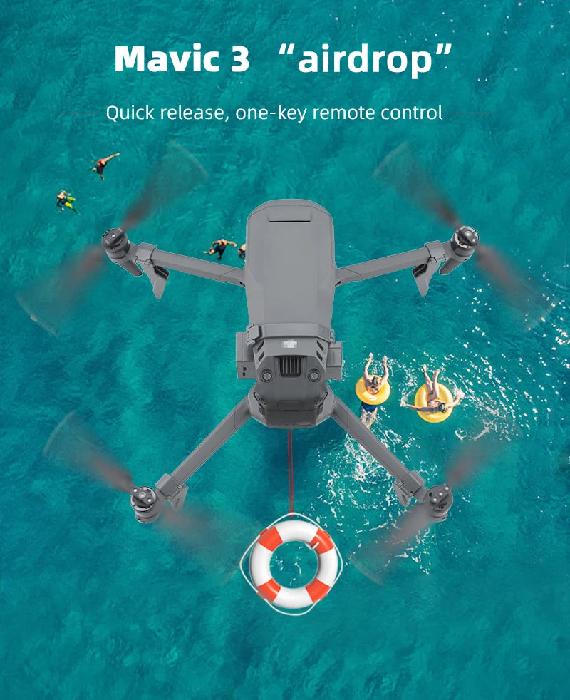 Airdrop System for DJI Mavic 3/2 Pro Zoom AIR 2 Mini 2/Mini 3 Drone Fishing Bait Wedding Ring Gift Deliver Life Rescue Thrower 76 Mavic 3 "airdrop" Quick release, one-key remote
