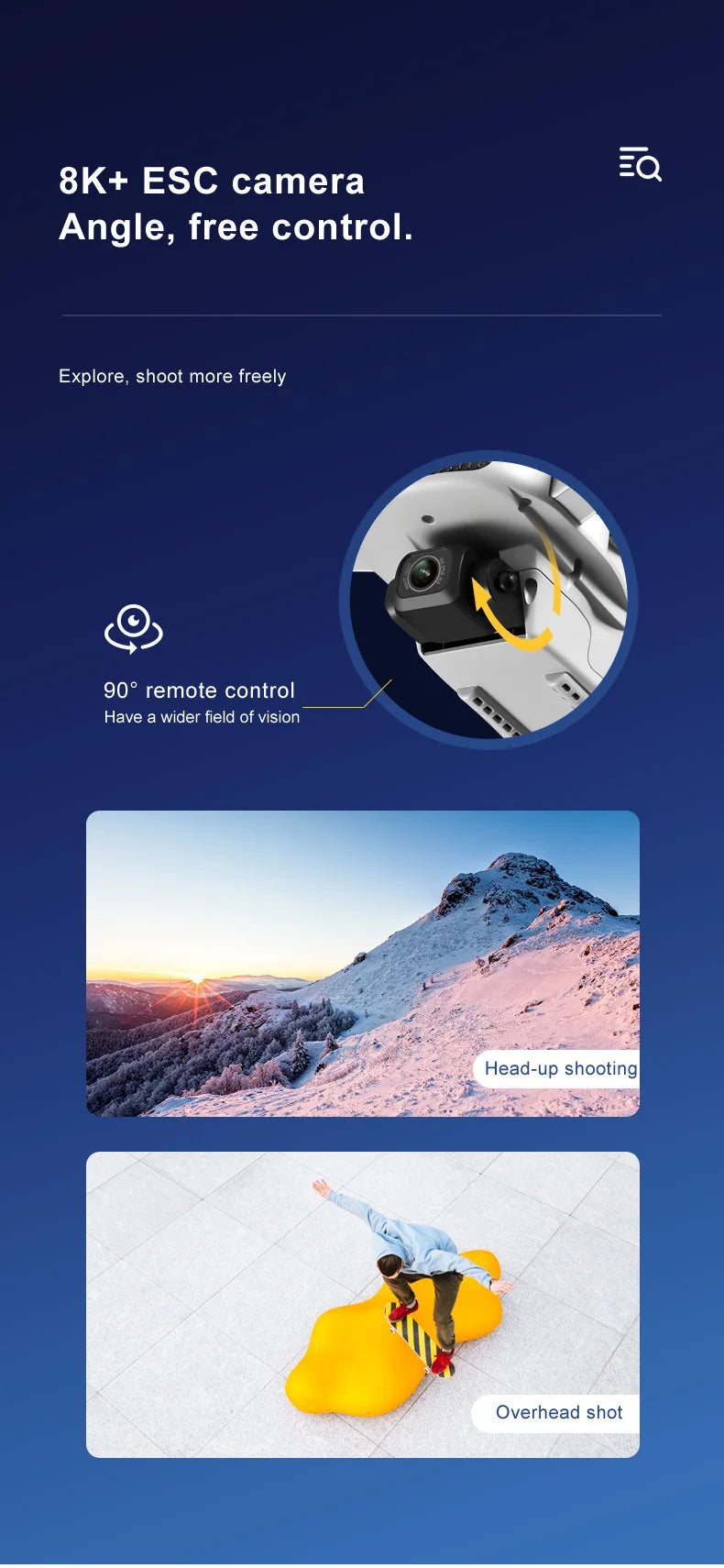 2023 New LU3 Max GPS Drone - 8K HD Dual Camera 5G Wifi FPV Optical Flow Brushless Motor Folding Quadcopter RC Distance 800M Gift Toys Professional Camera Drone 26 2023 New LU3 Max GPS Drone, Explore, shoot more freely 8K+ ESC camera EQ Angle