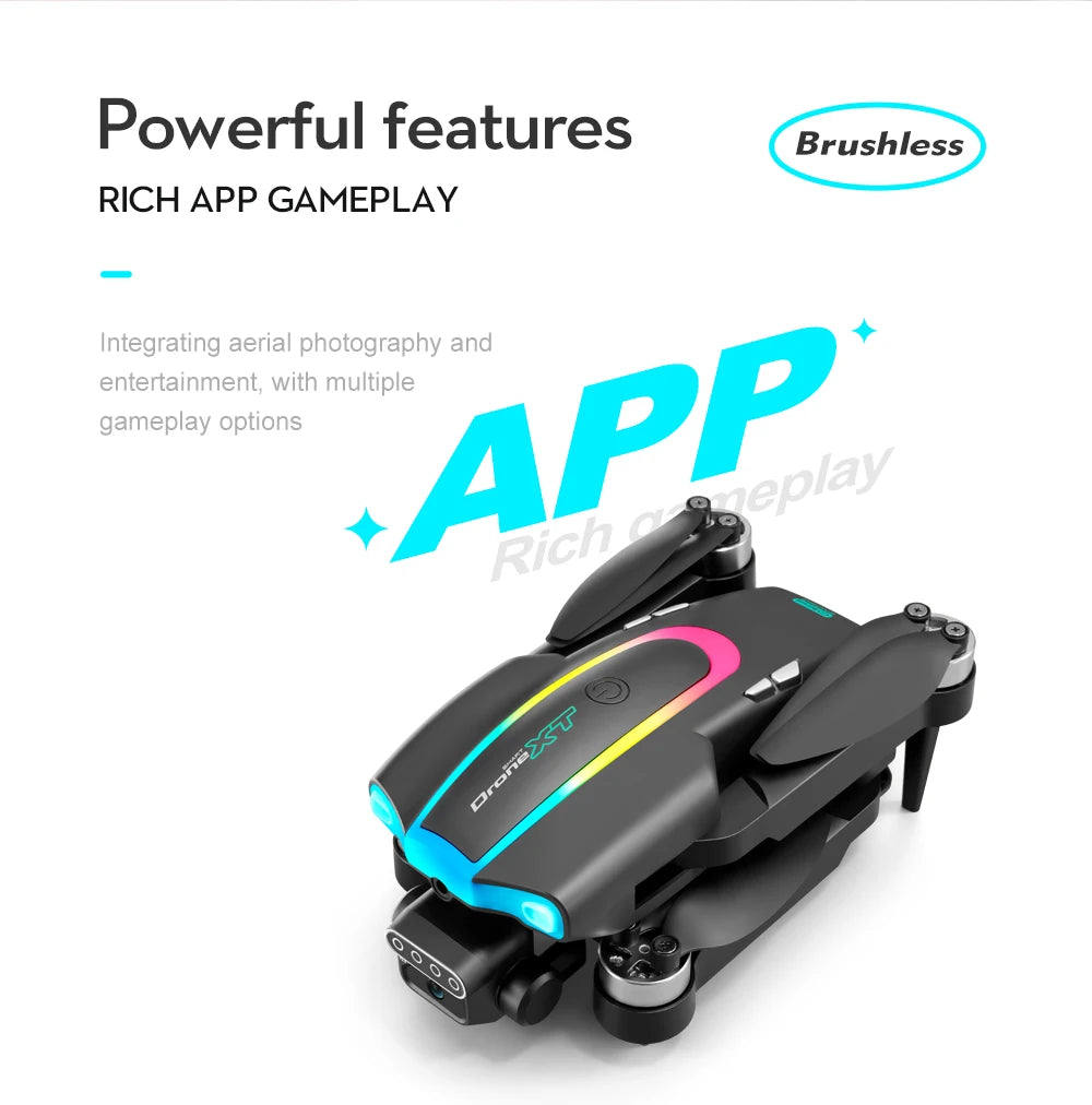XT105 Drone, Powerful features Brushless RICH APP GAMEPLAY Integrating aerial photography and entertainment