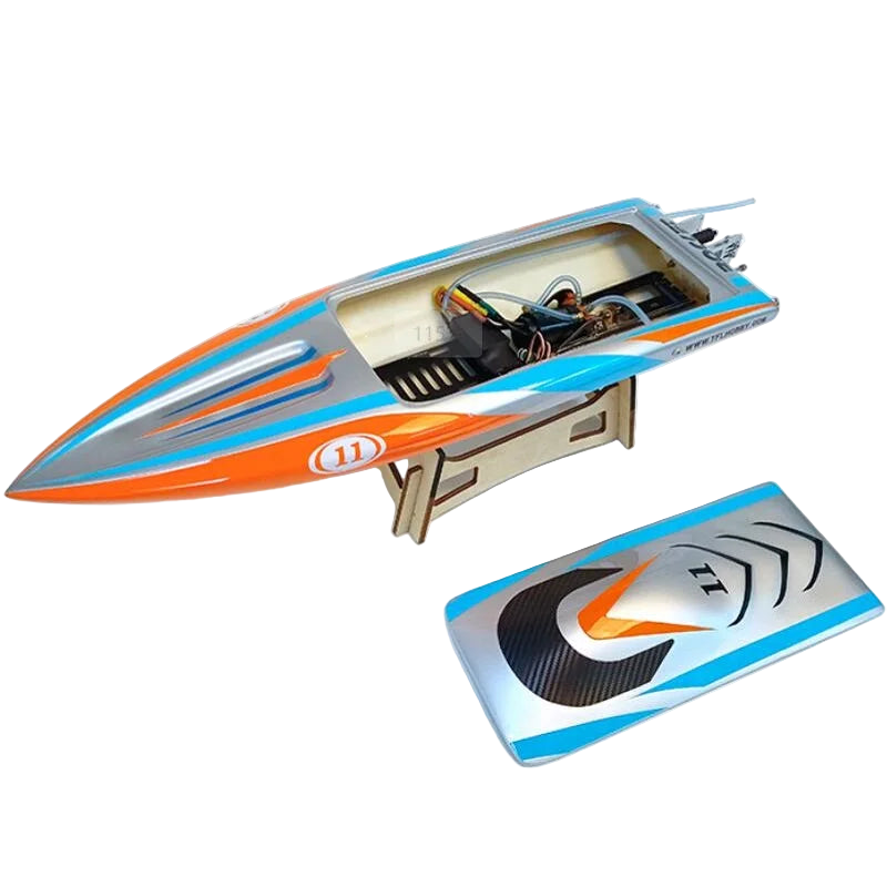 TFL 1111 Fiberglass RC Boat, 650mm V‑Hull, SSS 2958 2881KV Brushless Motor & 70A ESC, Almost Ready to Run