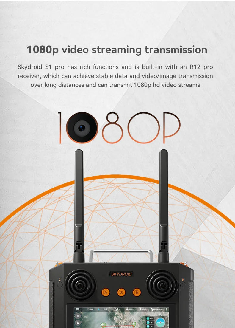 Skydroid S1 PRO Electric Control System, Stable video transmission over long distances with 1080p HD quality.