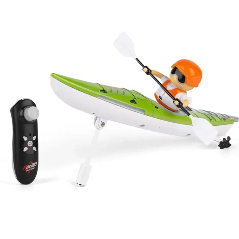 HC-810 RC Boat RTR, 2.4G 4CH, 15km/h, Brushed Motor, LED Lights, 360-degree Driving, Dual-Mode Paddle/Propulsion, Waterproof, 30m Range