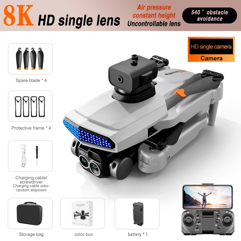 D6 Drone, Air pressure 540 obstacle 8K HD single lens Uncontrollabie lens = avoidance 