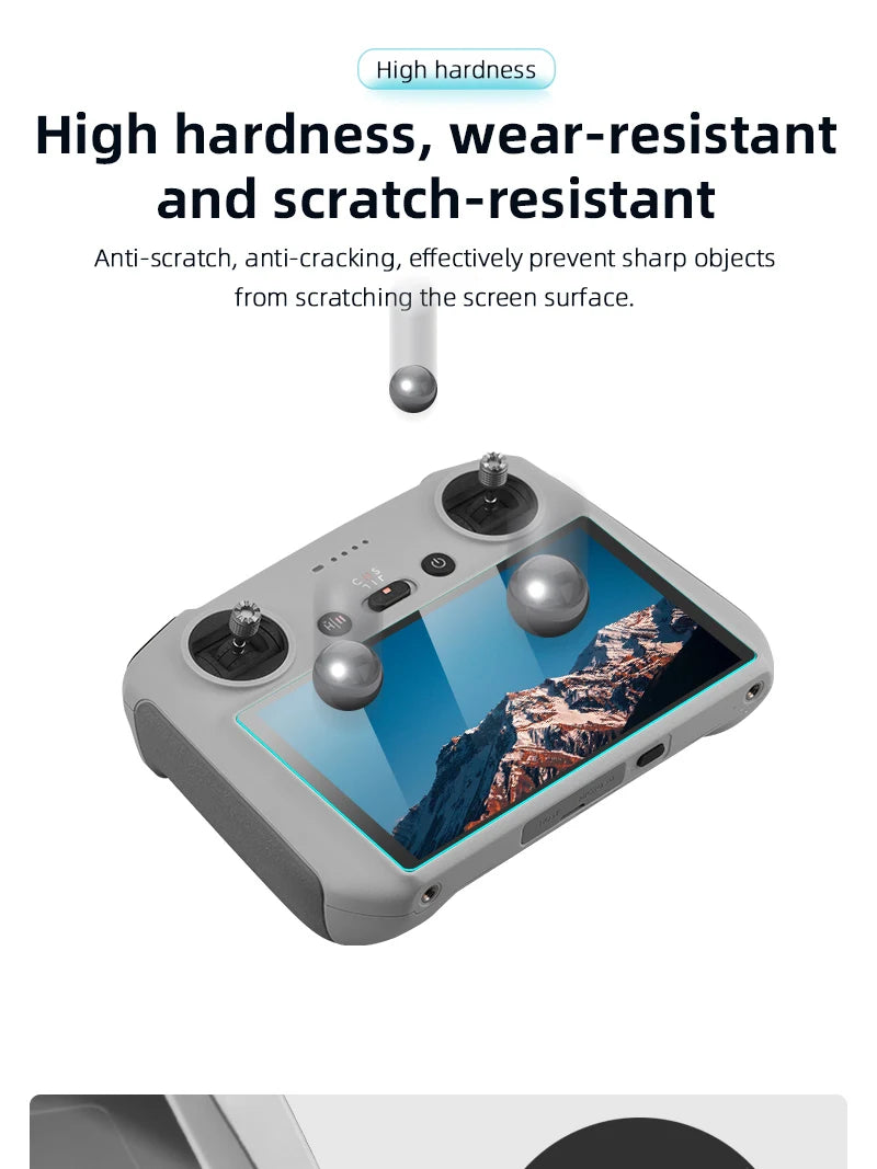 3PCS Tempered Glass Screen Protector for DJI MINI 3 Pro Remote Control Protection Protective Film for DJI MINI 3 RC Accessories 13 high hardness, wear-resistant and scratch-resistant, effectively prevent sharp objects from scratching