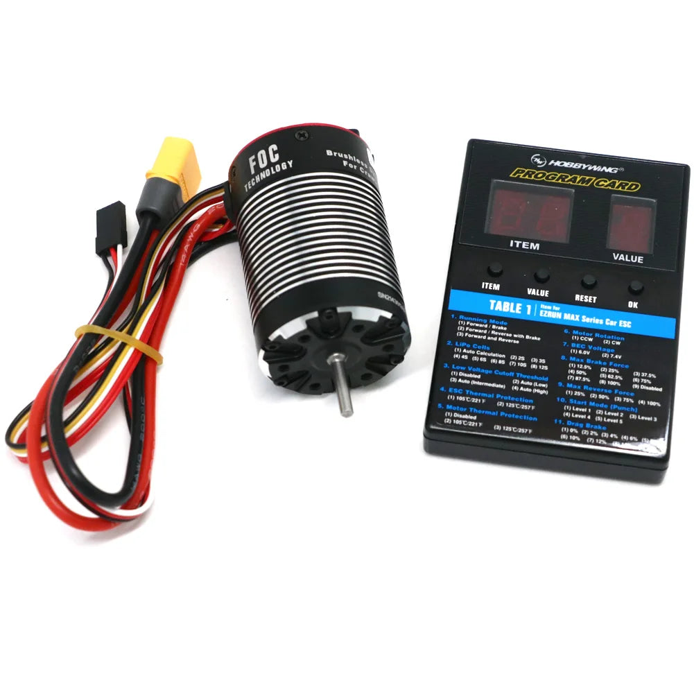 HobbyWing QuicRun Fusion Pro - 540 2300KV Brushless Sensory Motor Built In 60A ESC 2 in 1 for RC 1/10 Climbing Car 27 HobbyWing QuicRun Fusion Pro, ITEM VALUe RESET Mat cor ESc Hottnnt Sit