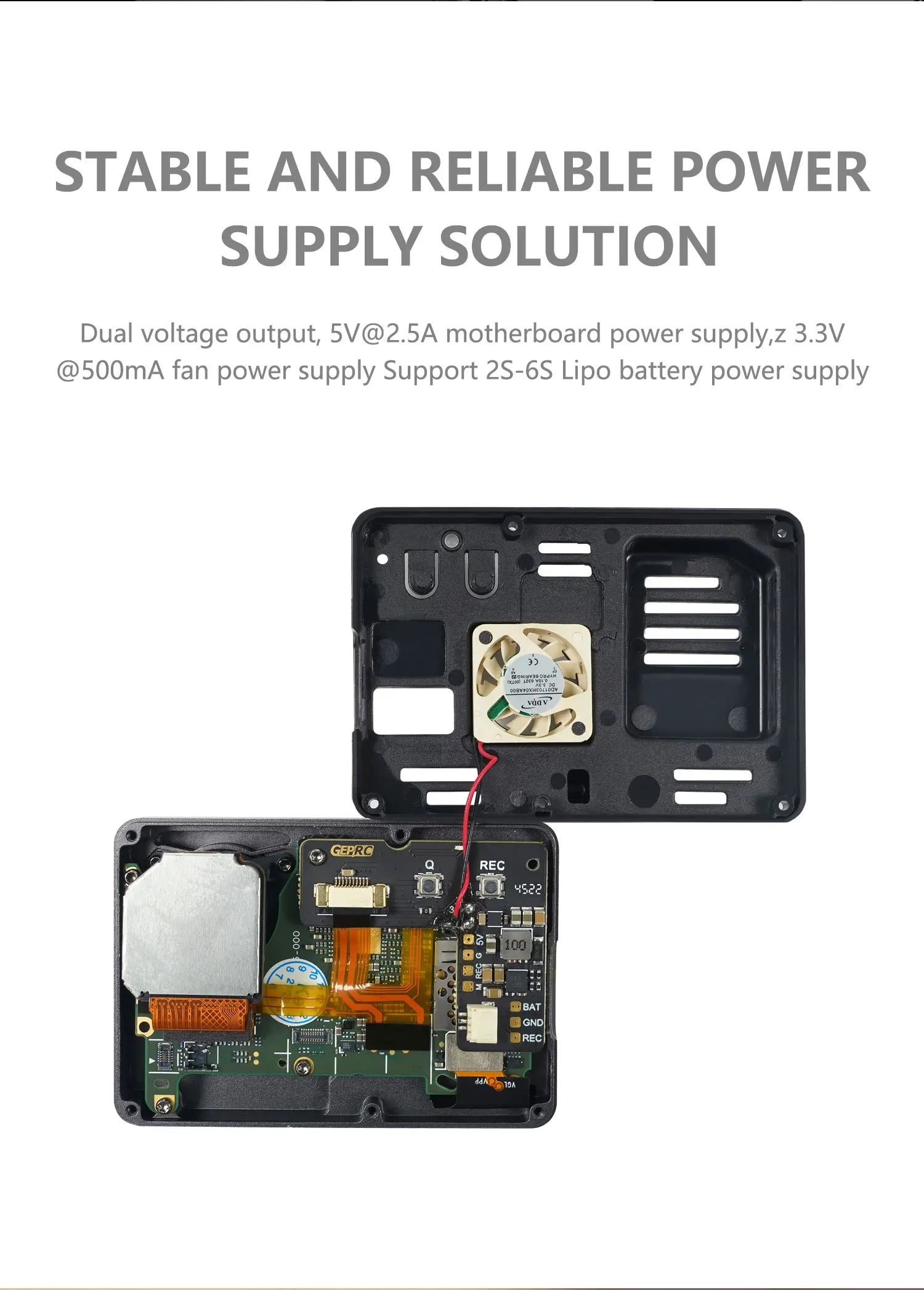 GEPRC Naked Camera GP11 - Full Action Camera GP9/GP10/GP11 Ultimate Fpv 4K 5K Suitable for CineLog 35 Cinebot MAKE5 RC FPV Drones 18 GEPRC Naked Camera, 5V@2.5A motherboard power supply,z 3.3V @50OmA fan