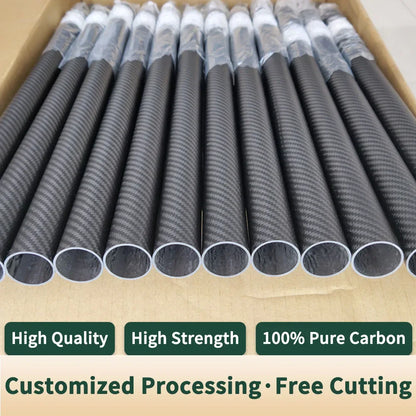 2pcs 500mm Carbon Fiber Tube, High-strength carbon fiber for customization, precision-cut and additive-free.