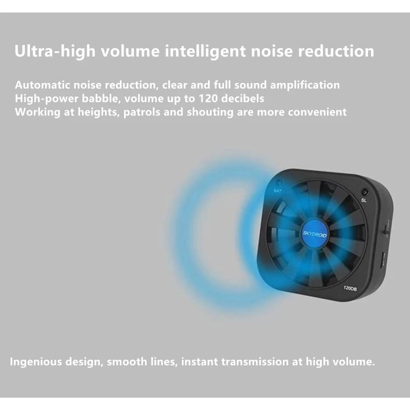 SKYDROID LS-01 Drone Speaker, Intelligent noise reduction & amplification for ultra-high volume up to 120 decibels.