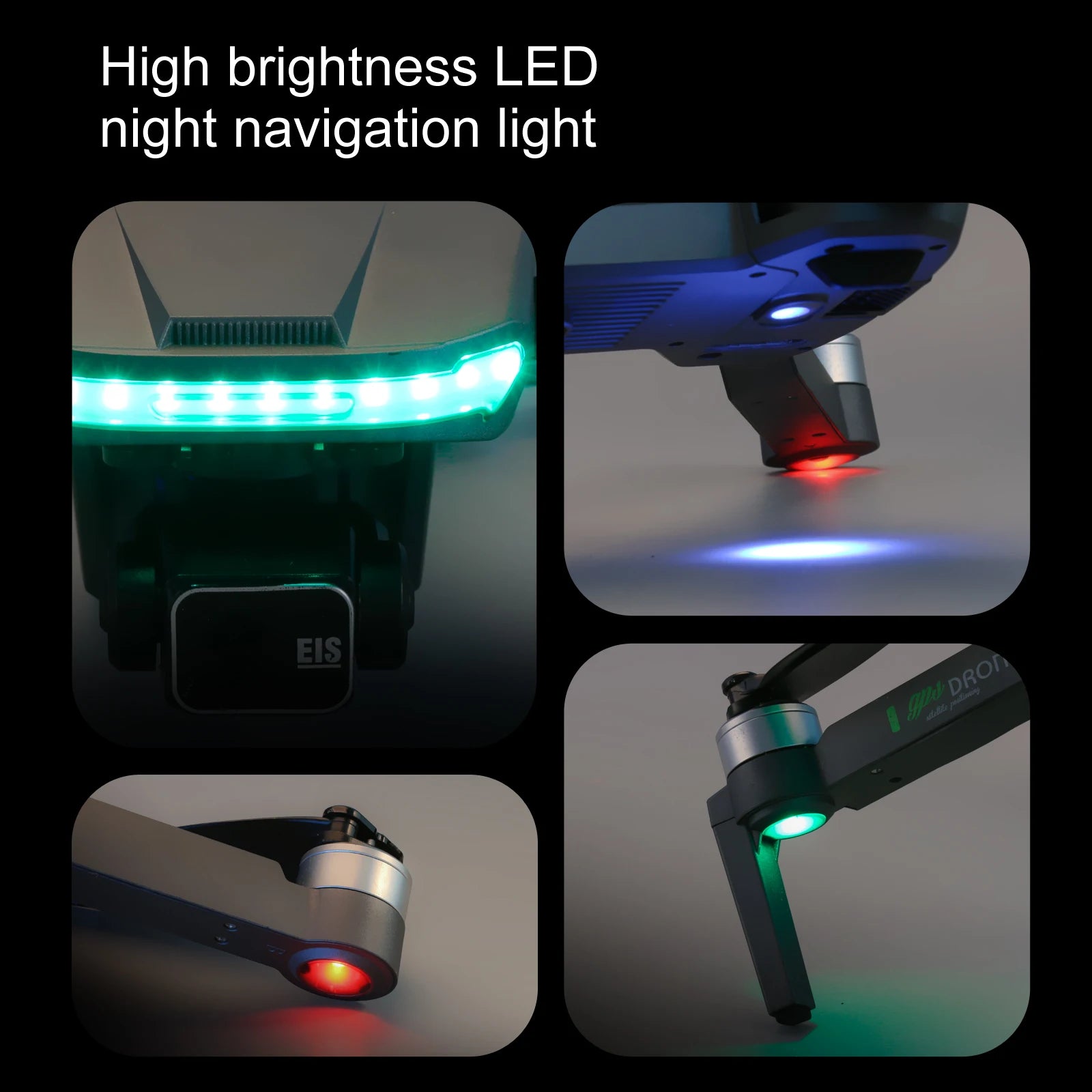 S155 Pro GPS Drone, high brightness LED night navigation light EIS DROn E; laa