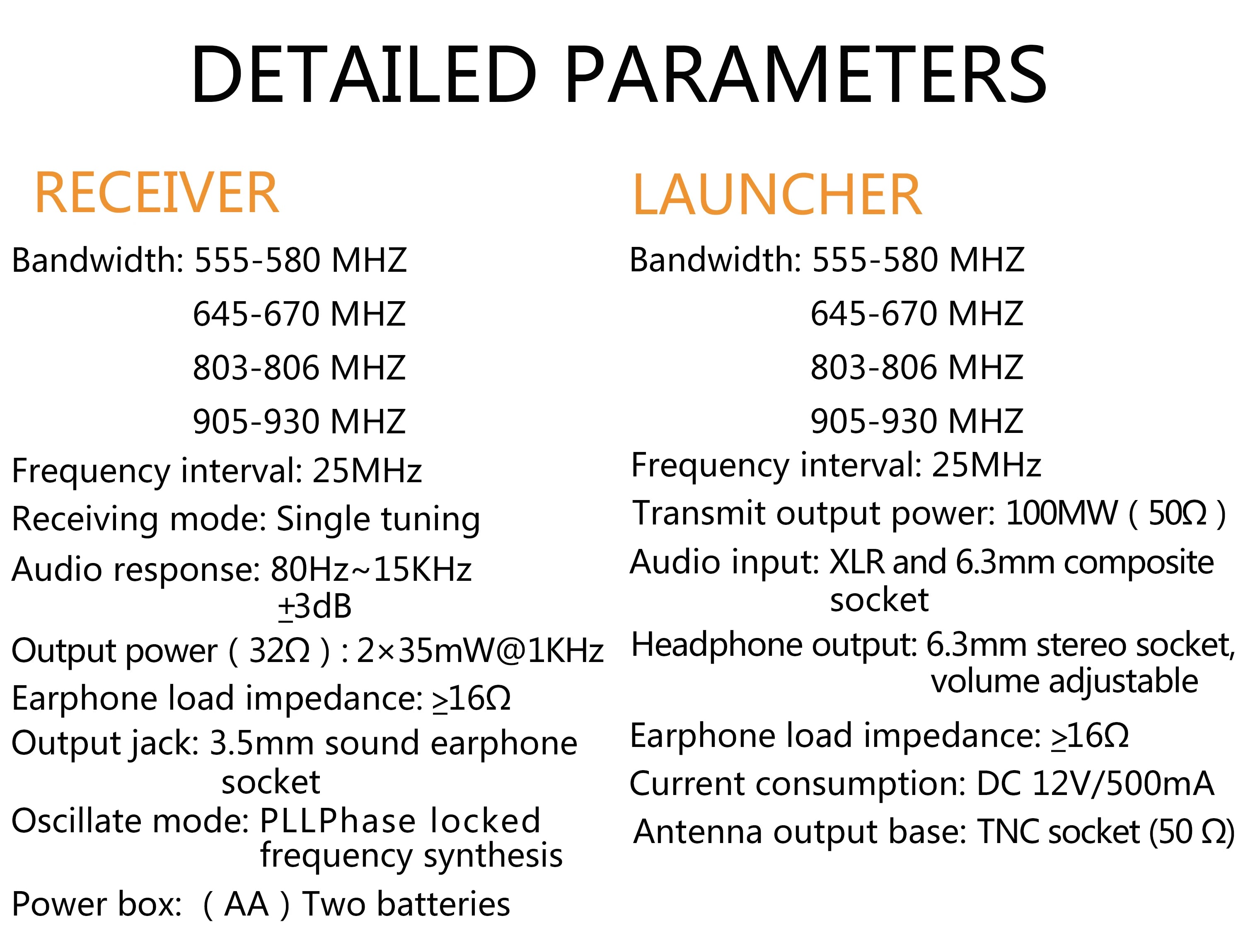 HONGUAN Stereo PSM-X400 - Stereo In Ear Monitor Wireless System Transmitter Monitoring Professional for Stage Performance 16 HONGUAN Stereo PSM-X400, RECEIVER LAUNCHER Bandwidth: 555-580 MHZ