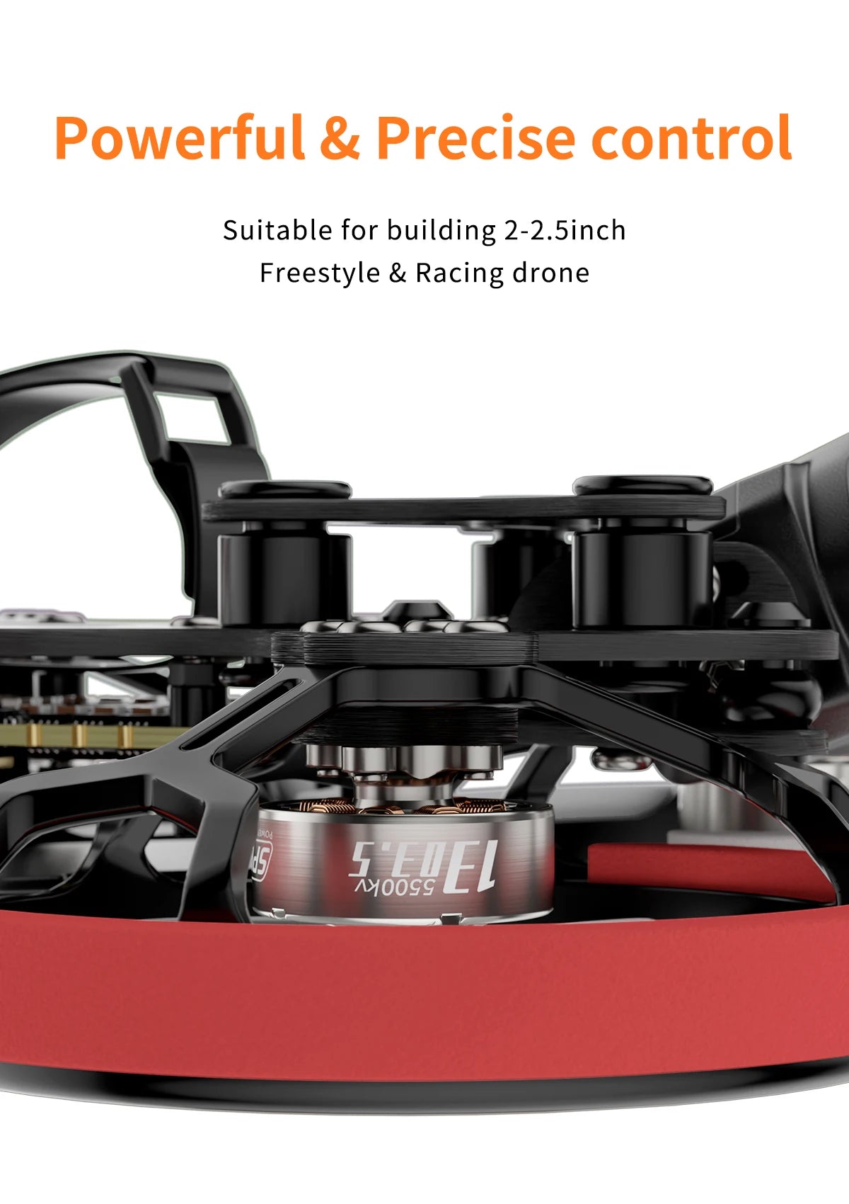 GEPRC SPEEDX2 1303.5 3800KV/5500KV Motor - Suitable for 2″ Cinewhoop FPV Drones Cinelog20 for RC FPV Quadcopter Freestyle Drone 13 GEPRC SPEEDX2 1303.5 3800KV/5500KV Motor, powerful & Precise control Suitable for building 2-2.Sinch Freestyle