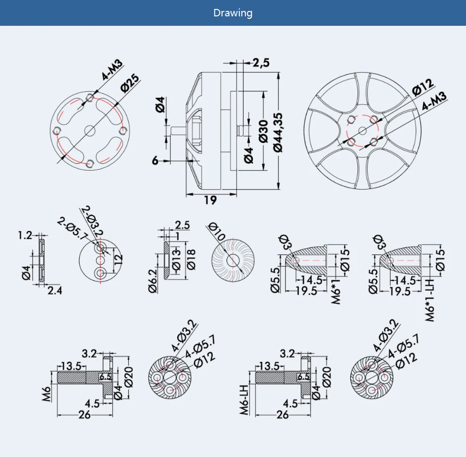 T-motor MN4004 KV300 KV400 Outrunner Brushless Motor - 1.3KG Thrust Antigravity motor For Heavy Multicopter rotor Quadcopter Helicopter 14 T-motor MN4004 KV300 KV400 Outrunner Brushless Motor