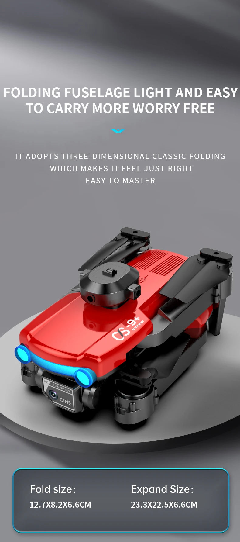 2024 New XYRC CS9 Mini Drone - 4K Dual Camera Four Side Obstacle Avoidance Optical Flow Positioning Foldable Quadcopter Toys Gifts 37 folding fuselage light and easy to carry more worry free it adopts