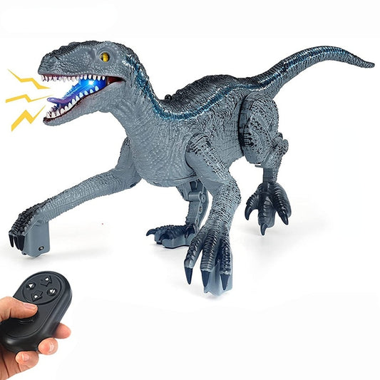 Dinosaure de pulvérisation télécommandé de marche électrique - Robot RC Toys Télécommande de balançoire de marche simulée avec lumière pour les enfants