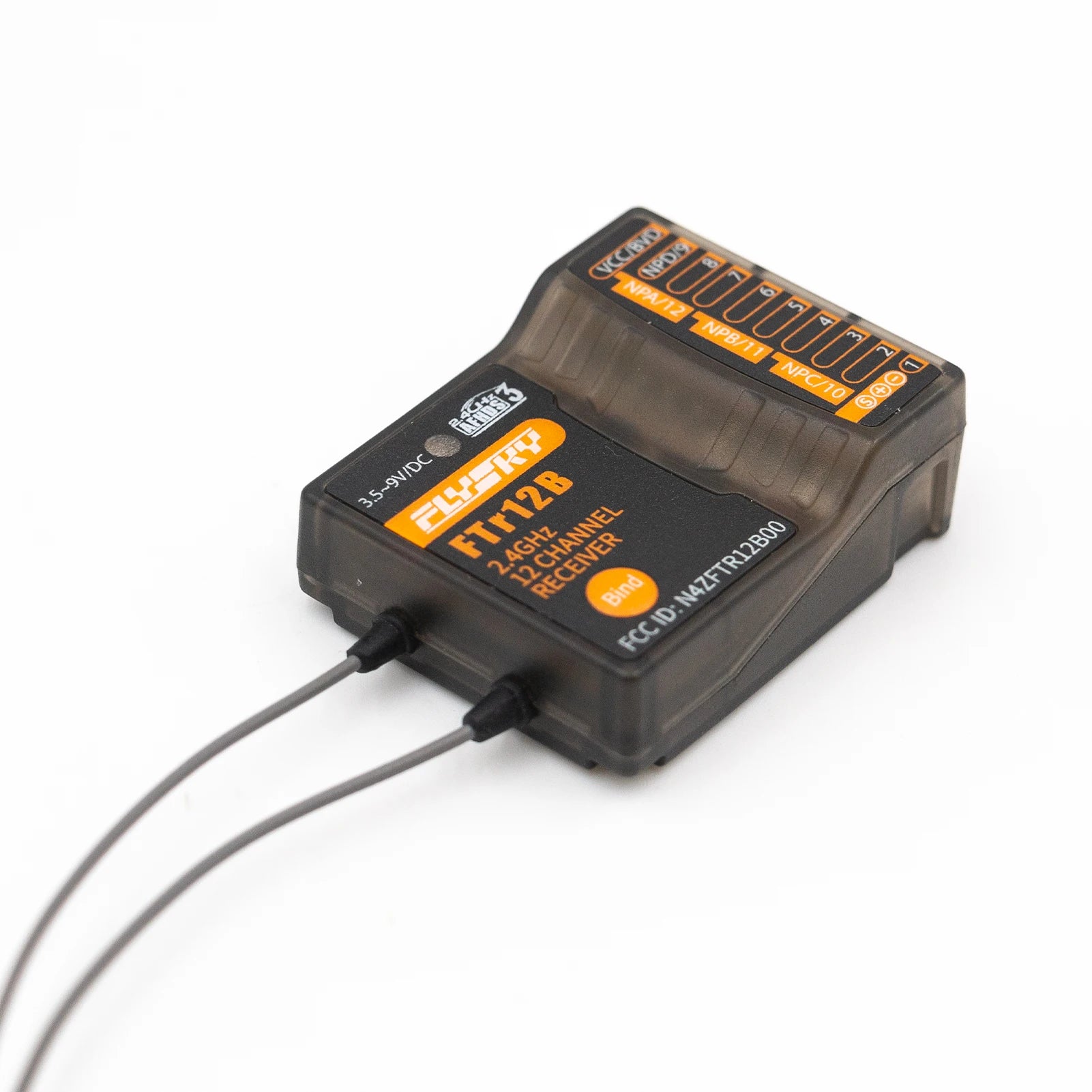 FLYSKY FTR12B 2.4GHz 12CH Receiver - for RC Airplane Helicopter Vehicle Dual Antennas for PL18 NB4 NB4 Lite AFHDS3 Transmitters 11 FLYSKY FTR12B 2.4GHz 12CH Receiver, Nen12 NB; 711 NPC1O 6us CLERV 35-9