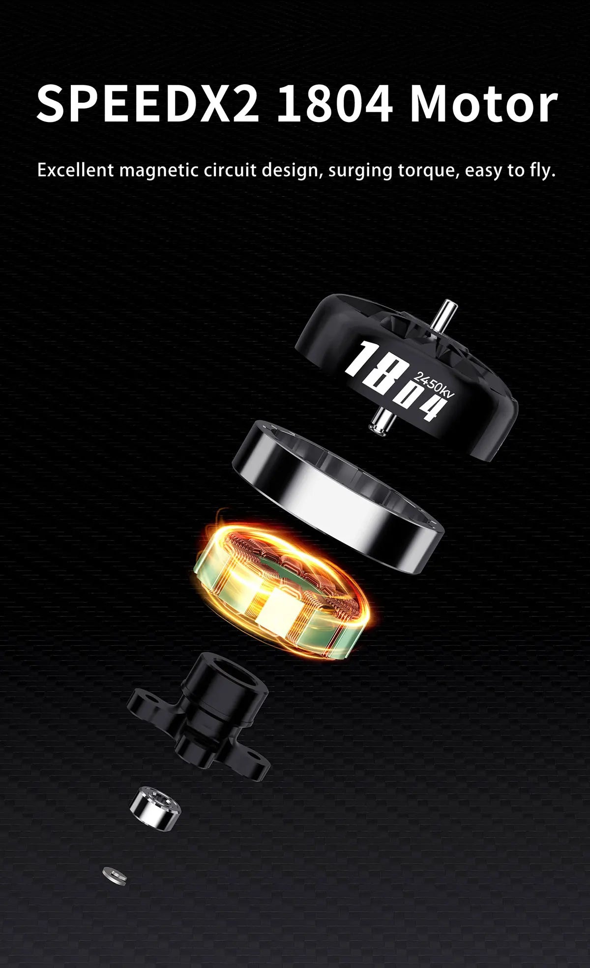 GEPRC Cinebot 30 FPV Drone - HD Vista Nebula PRO FPV Drone 3inch 6S FPV Drone ELRS 2.4 G TBS Nano RX COB Lamp with System for Quadcopter FPV 18 GEPRC Cinebot 30 FPV Drone, SPEEDX2 1804 Motor Excellent magnetic circuit design; surging torque, easy to