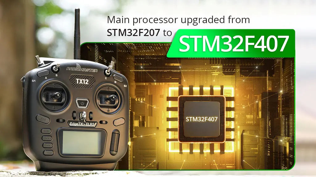 Main processor upgraded from STM3ZF207 to STM32F4O7 Rag