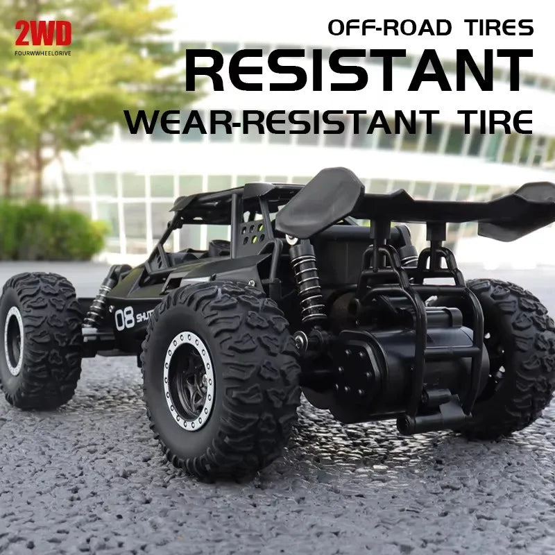 Samochód zdalnie sterowany 4WD DK087 RC Drift Racing 1:16 Off Road, stop aluminium, 2.4G, szybkie ciężarówki z LED, wspinaczka, idealny prezent dla dzieci