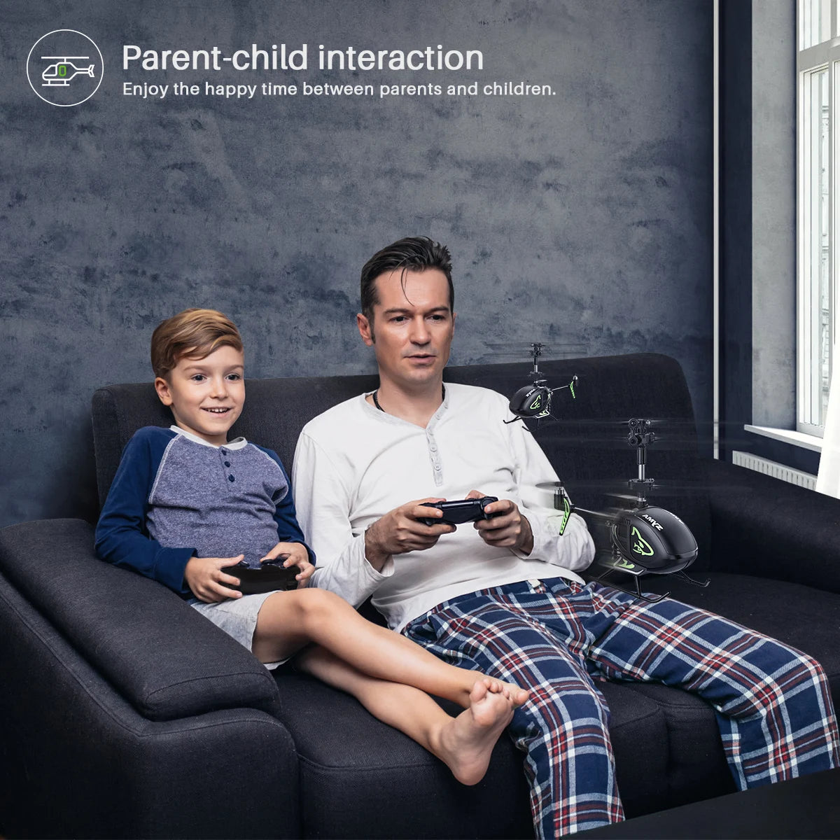 SYMA S100 Mini Helicopter, Enjoy the time between parents and children: happy times .