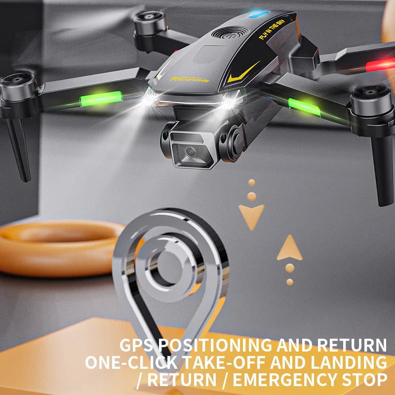 ZD012 Drone, A mini drone for beginners featuring GPS positioning, one-click take-off and landing, emergency stop, and more.