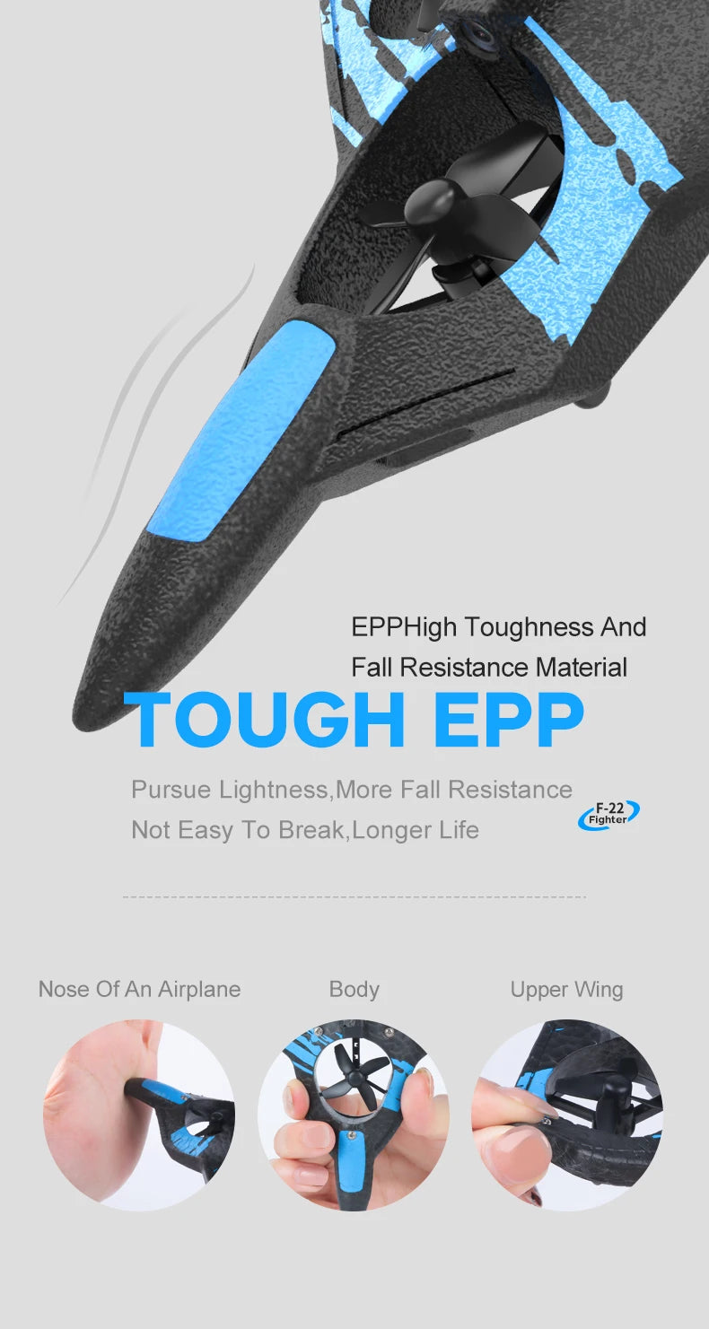 F22 Foam RC Plane, EPPHigh Toughness And Fall Resistance Material TOUGH EPP Pursue