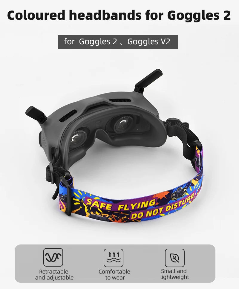 Eye Mask/Pad for DJI AVATA Goggles 2, Coloured headbands for goggles 2 for Goggles V2 FL Re