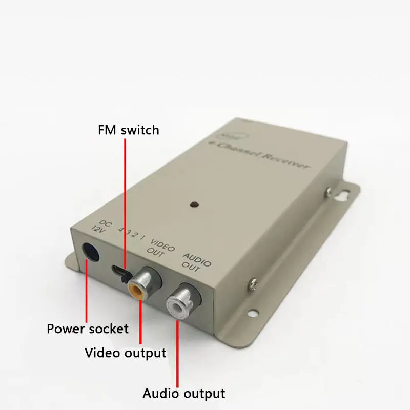 Transmisión de 1,2 Ghz y 5000 mW - Transmisor de audio y vídeo AV inalámbrico de 1,2 g y 5 W con receptor de 1,2 G Antena de alta ganancia de largo alcance