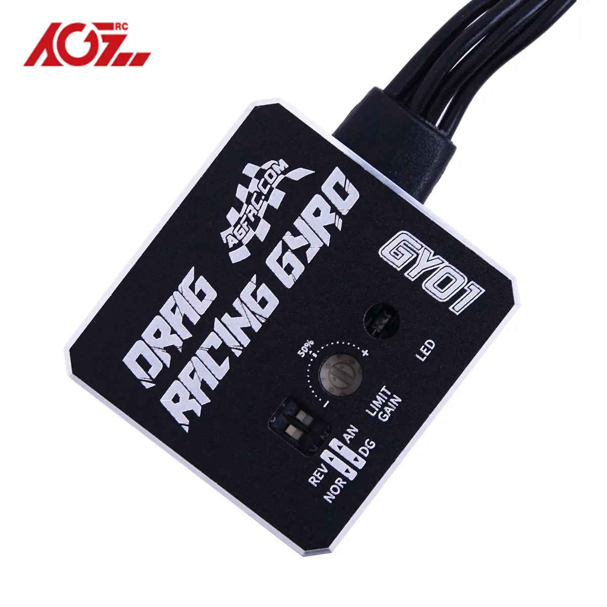 AGFRC GY01 CNC Aluminum Case High Stability Control Easy Gain Tuned Adjustable Steering Rated Gyro Part for RC Drift Car F1 Car