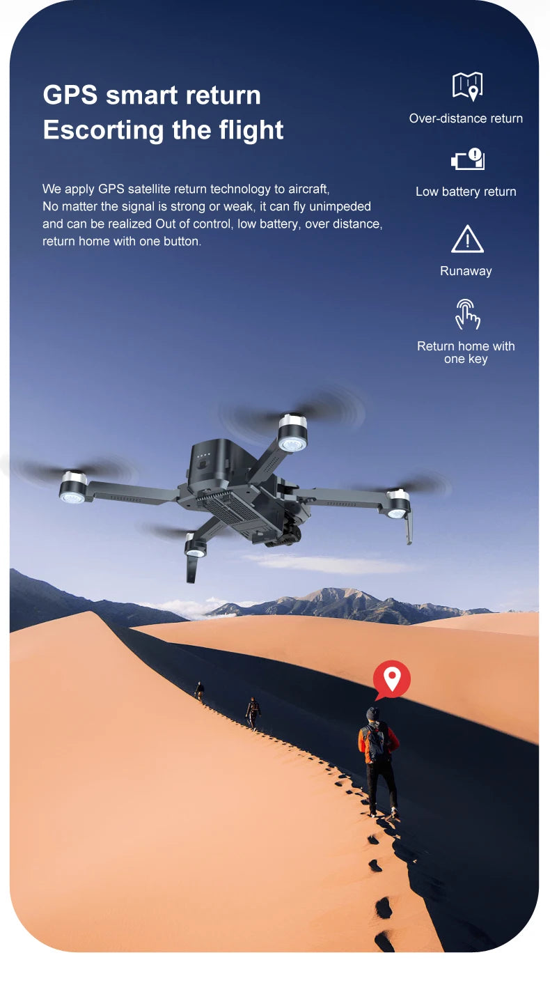8819 Drone, GPS smart return Over-distance return Escorting the flight