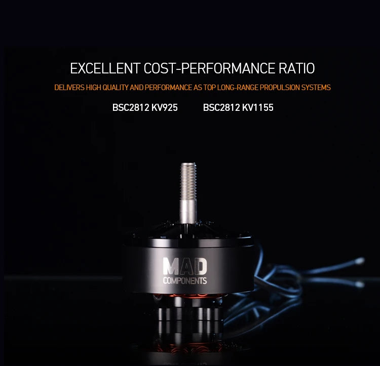 MAD BSC2812 FPV Drone Motor, High-performance motor with excellent value, offering reliable propulsion and long range capabilities.